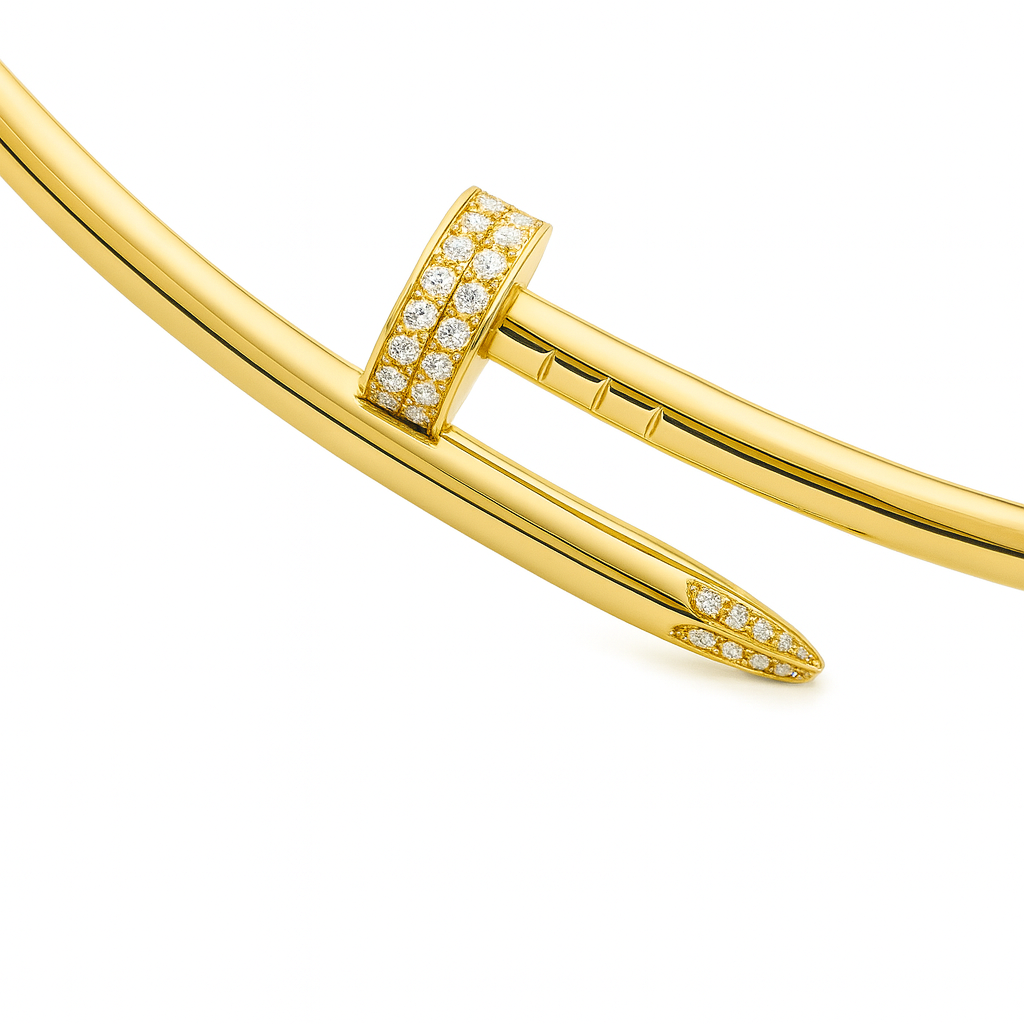 Nail Necklace with Diamonds