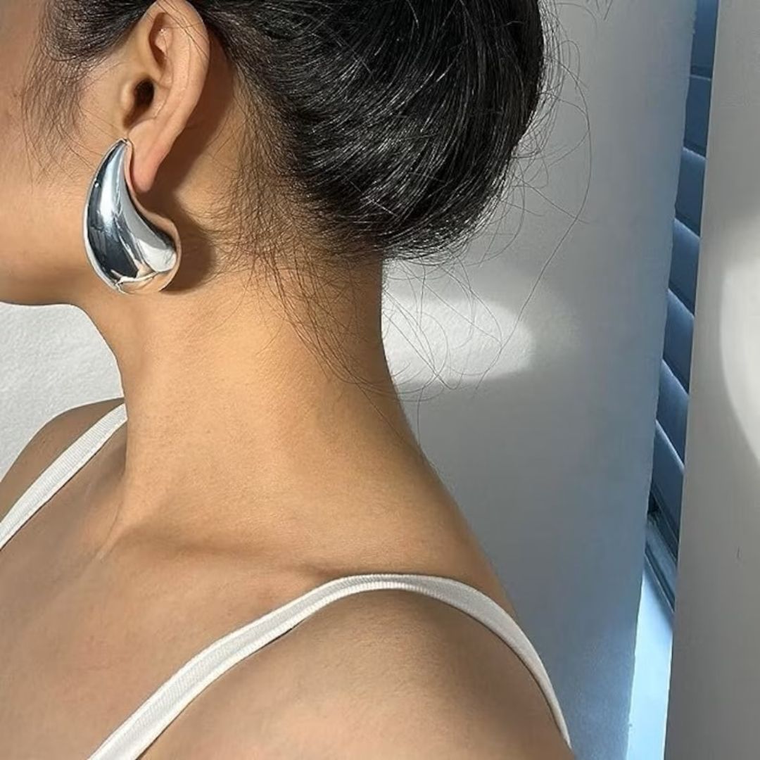 Gold Water Drop Earrings