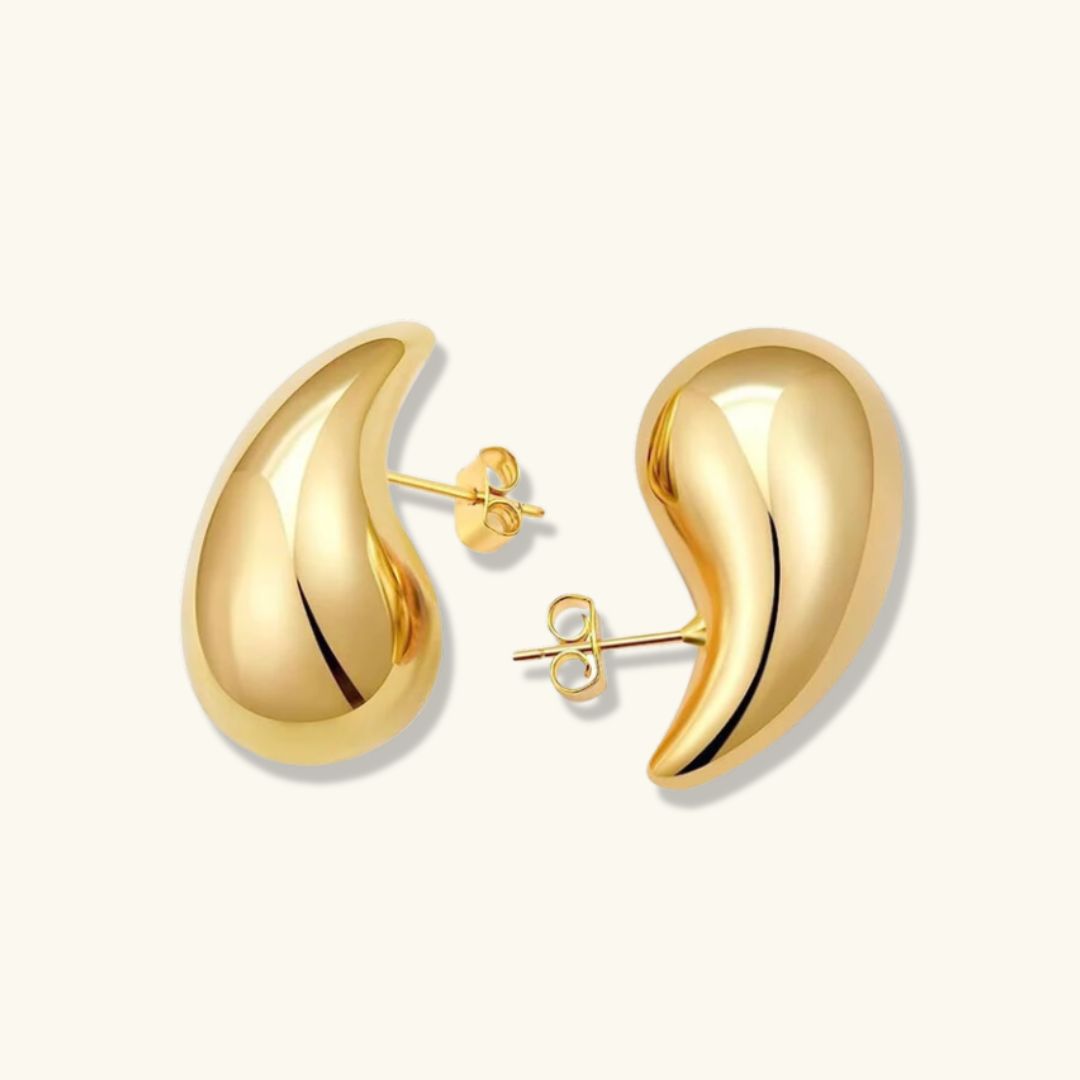 Gold Water Drop Earrings