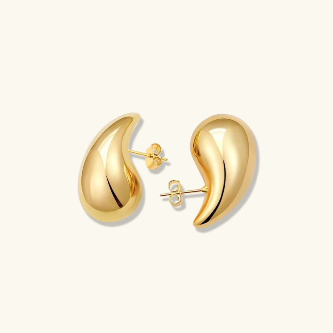 Gold Water Drop Earrings