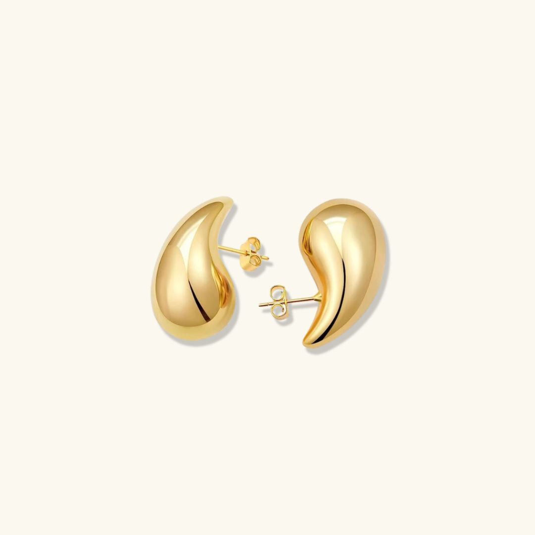 Gold Water Drop Earrings