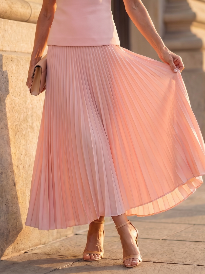 Rhodes - Structured Bodice Pleated Skirt Set