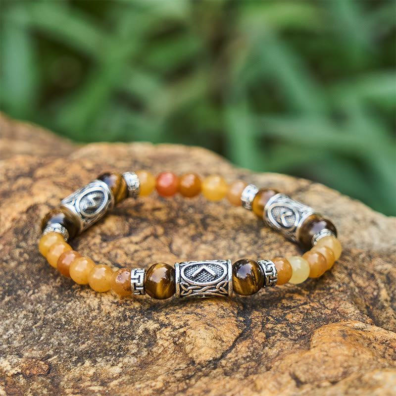 Rune Chromatic Crystal Beaded Bracelet