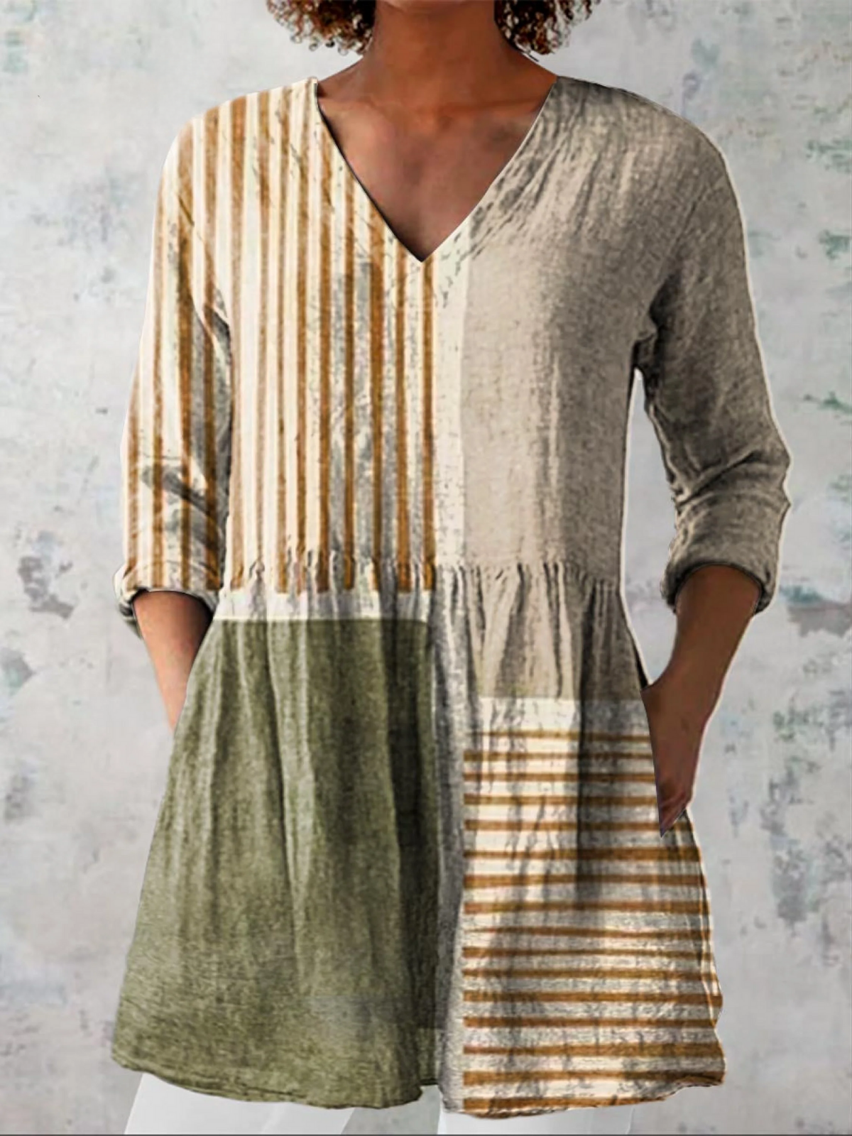 Halley | Long V-Neck Blouse