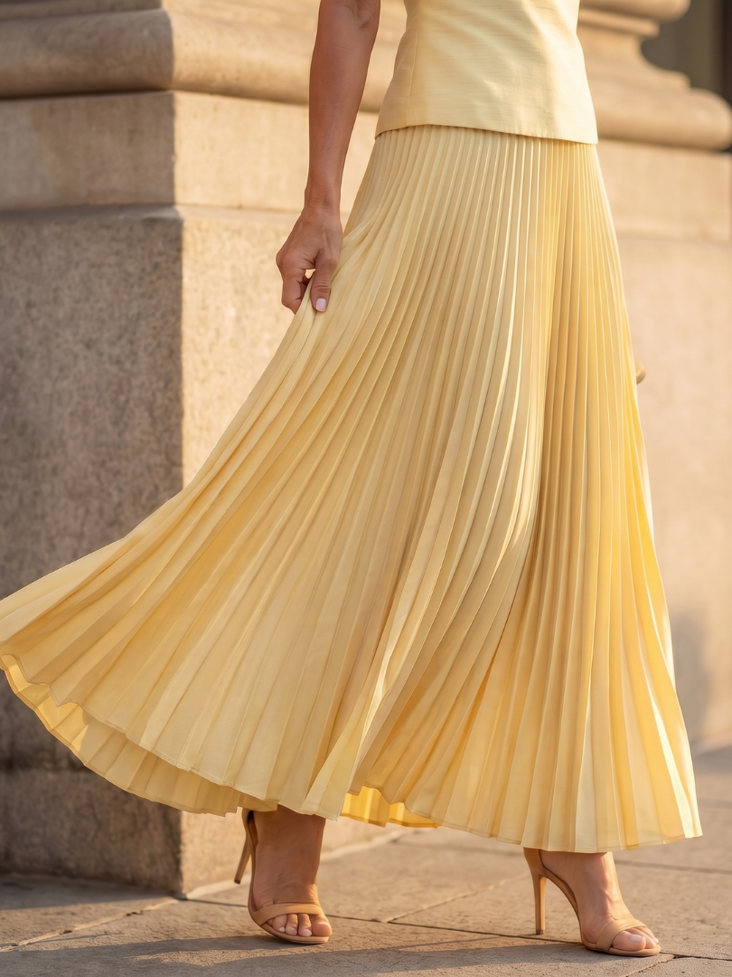 Rhodes - Structured Bodice Pleated Skirt Set