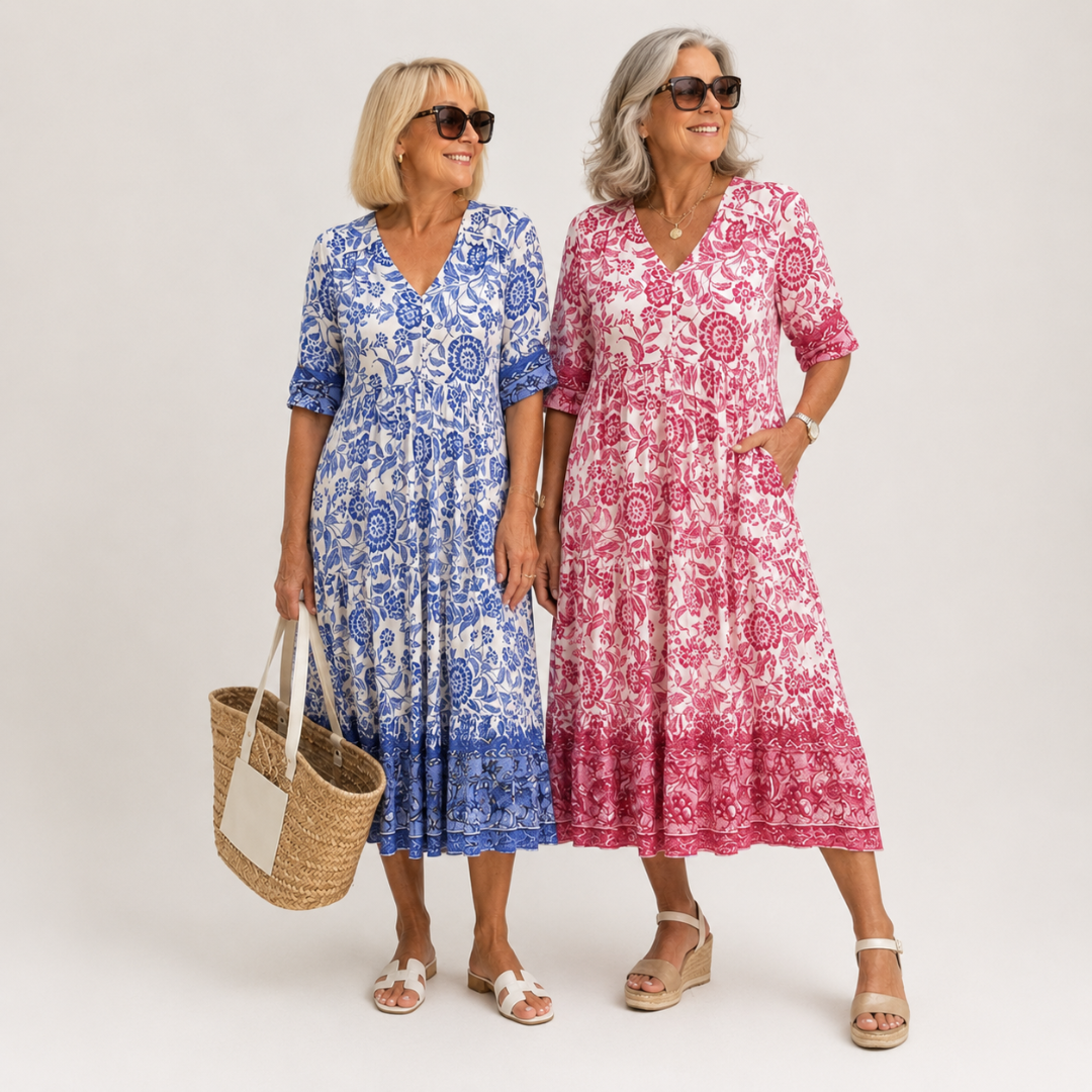 Keisha™ - Graceful V-Neck Floral