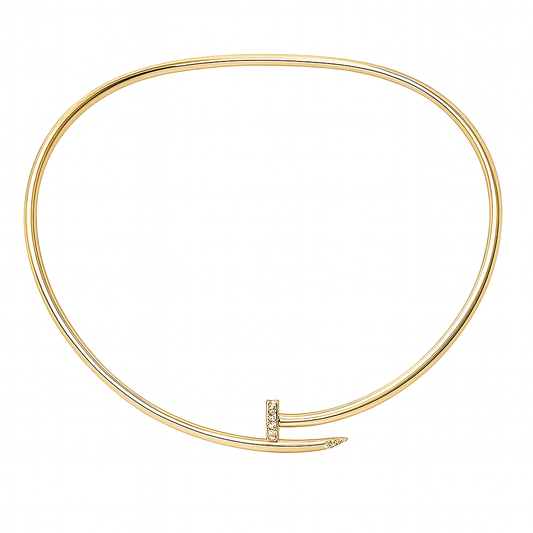 Nail Necklace with Diamonds