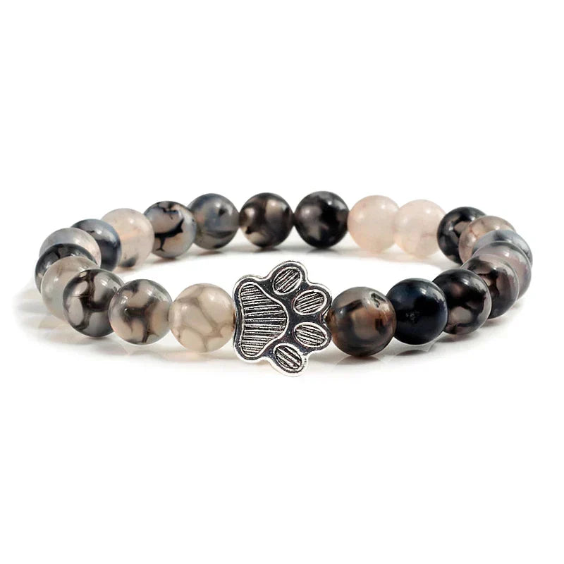 Crystal Paw Beaded Bracelet