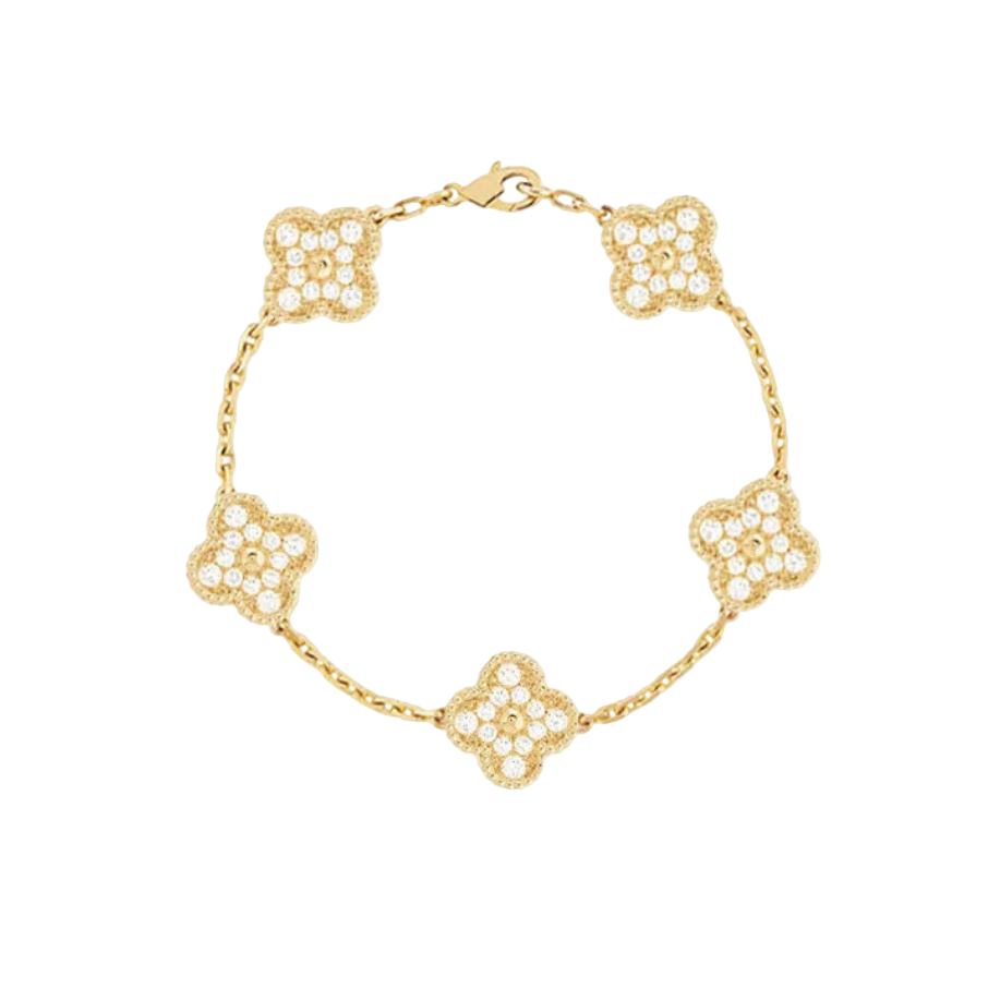 FOUR LEAF DELUXE | GOLD ZIRCONIA