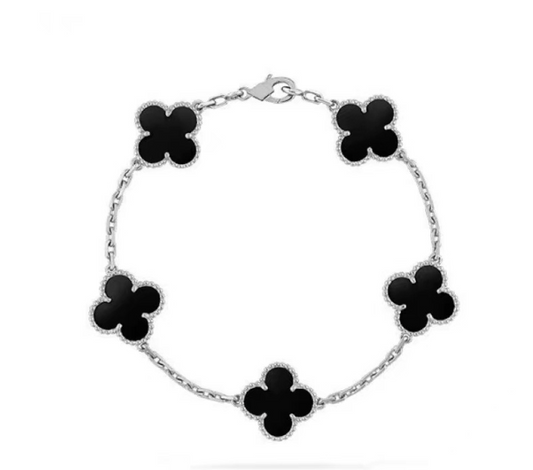 CLOVER LEAF BLACK SILVER