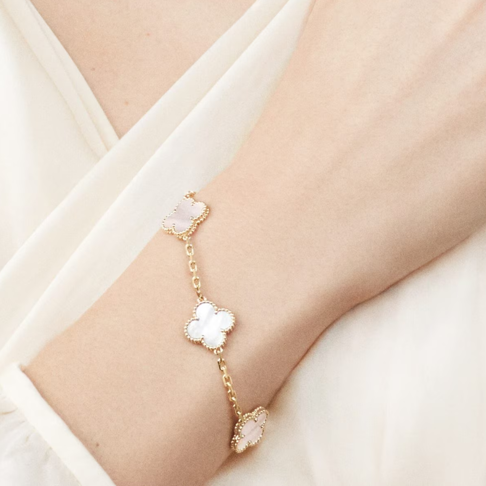 FOUR-LEAF CLOVER BRACELET LUCK WHITE