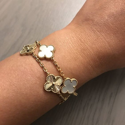 FOUR-LEAF CLOVER BRACELET LUCK WHITE