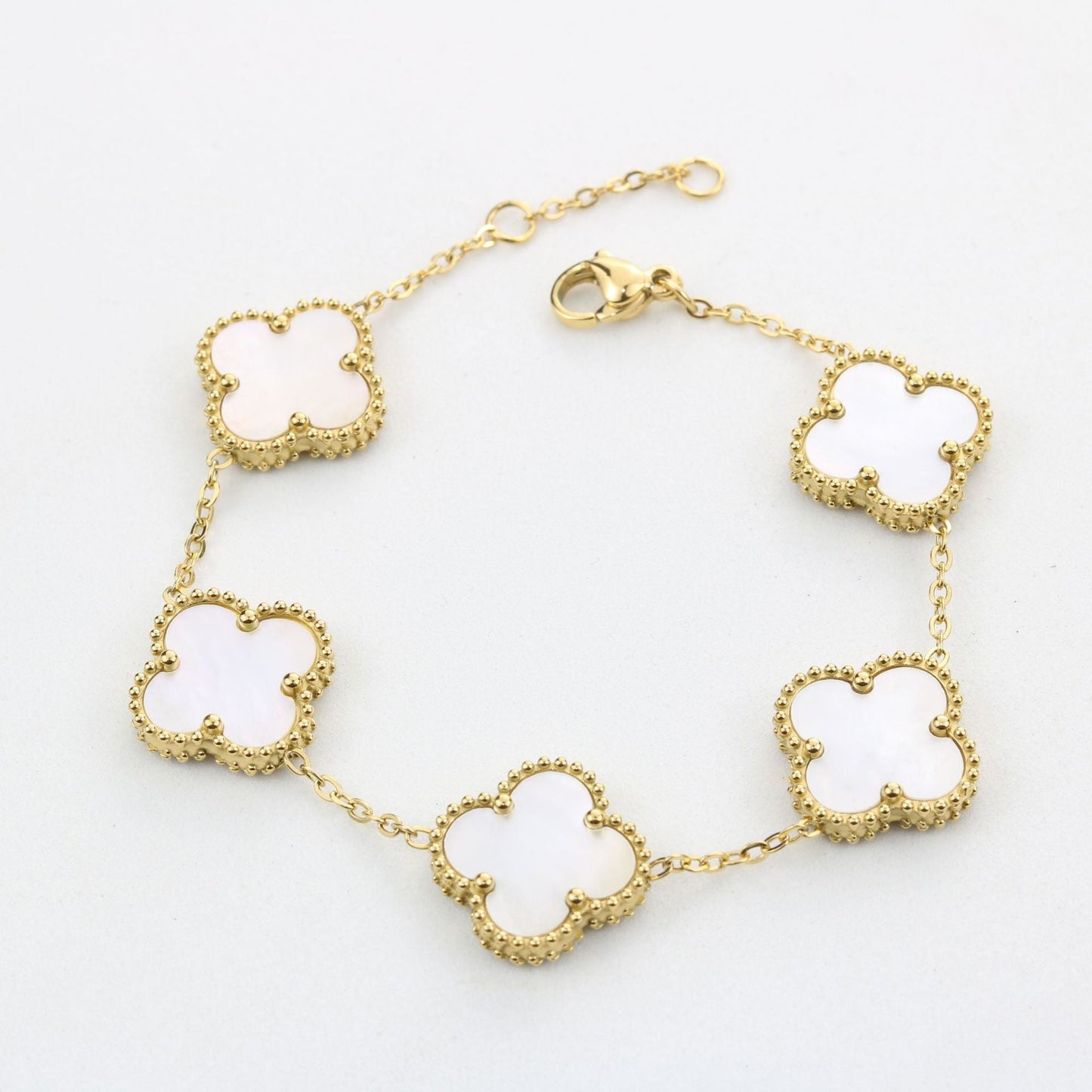FOUR-LEAF CLOVER BRACELET LUCK WHITE