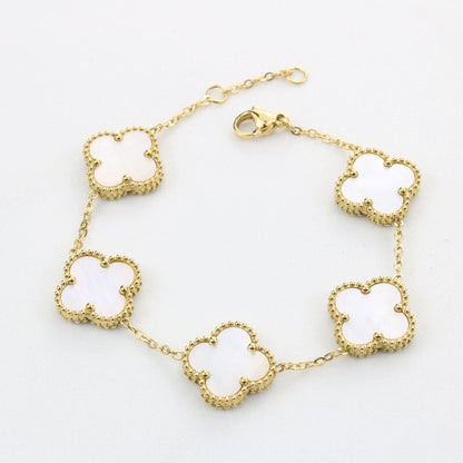 FOUR-LEAF CLOVER BRACELET LUCK WHITE