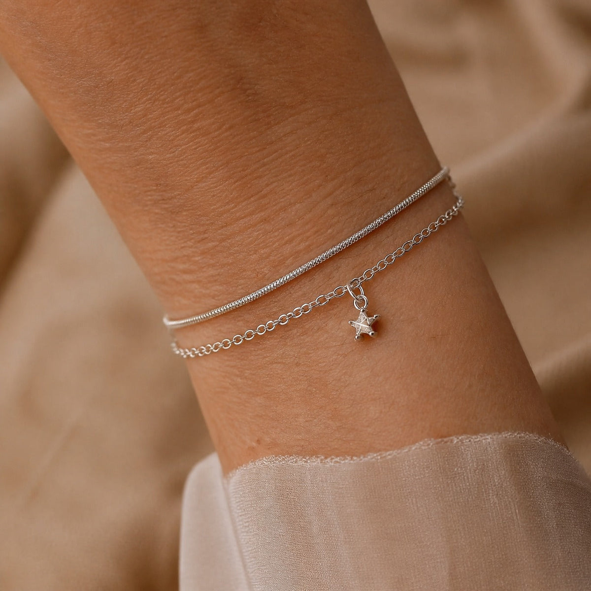 Layered Charm Chain Bracelet