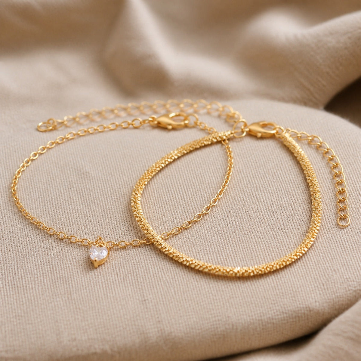 Layered Charm Chain Bracelet